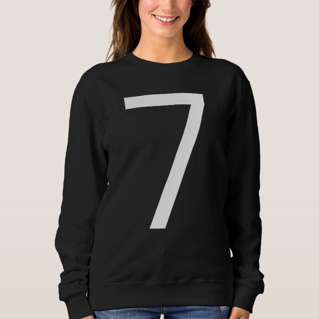 Moletom B Day Number 7 Monogram Poppins Font Initial Alpha (Frente)
