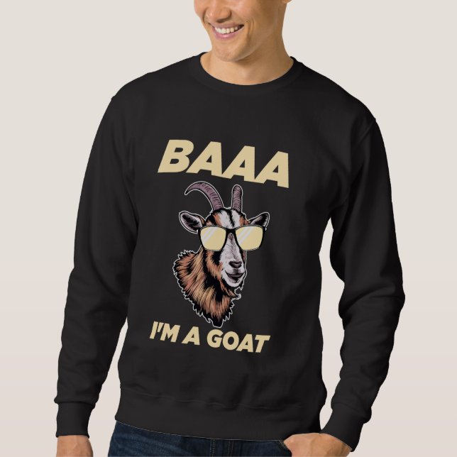 Moletom Baa I'm a Goat Lover Engraçado Costume de Hallowee (Frente)