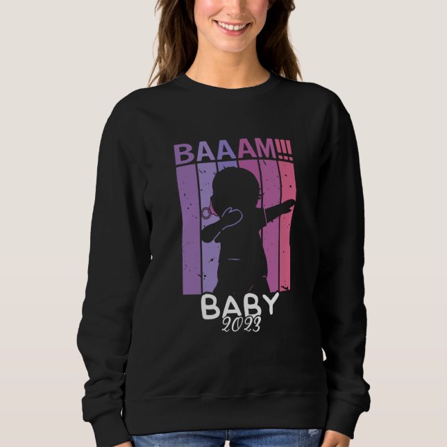 Moletom Baam Girl Baby 2023 Dab Pregnancy Expectant Mother (Frente)
