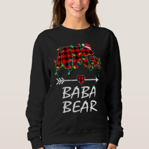 Moletom Baba Bear Natal Pajama Xadrez Vermelha Buffalo Xma