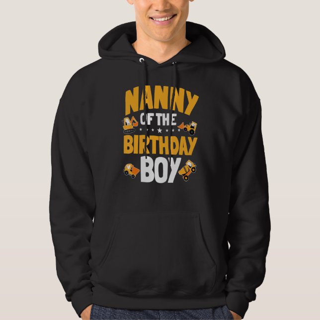 Moletom Babá Do Aniversário Da Construção De Garoto (Frente)
