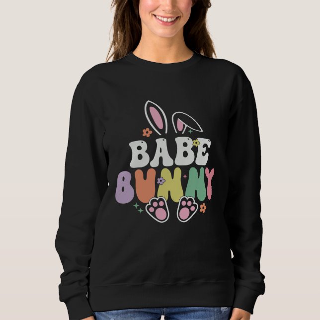 Moletom Babe Bunny Women Easter Day Rabbit Grandma Family  (Frente)