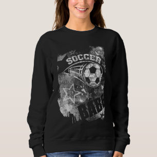 Moletom Babe de futebol, Futebol de Grunge Negro