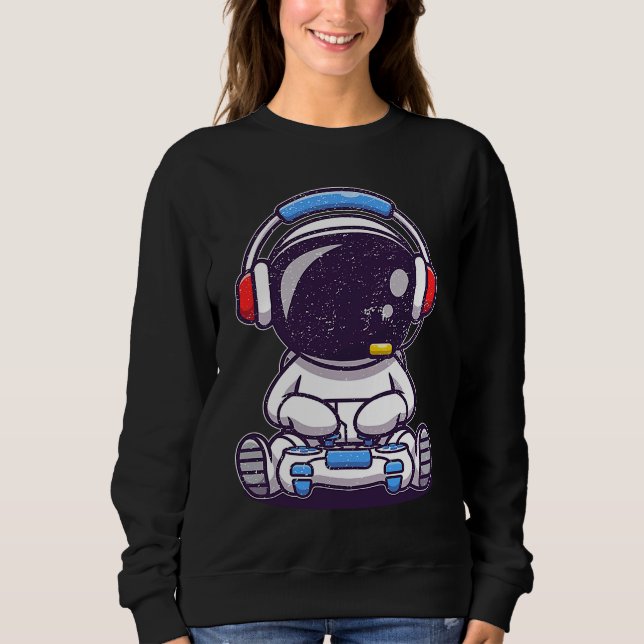 Moletom Baby Astronaut Playing Video Games (Frente)