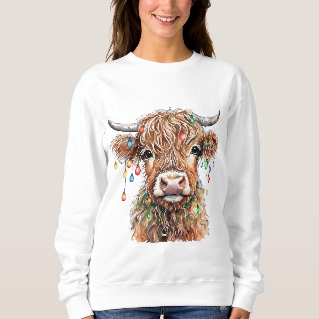 Moletom Baby Highland Cow Christmas (Frente)