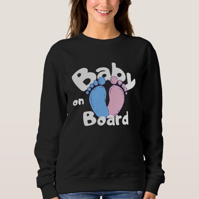 Moletom Baby On Board Saying Baby Belly Birth Pregnancy (Frente)