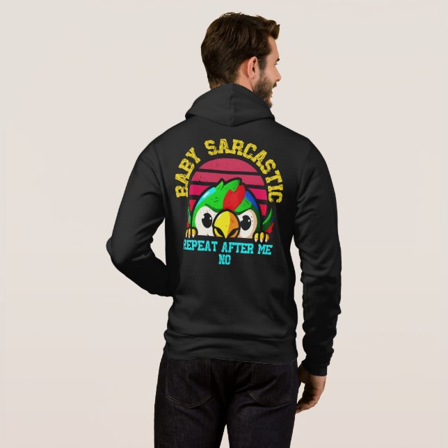 Moletom Baby Sarcastic Parrot:  Funny Bird (Parte Traseira Completa)