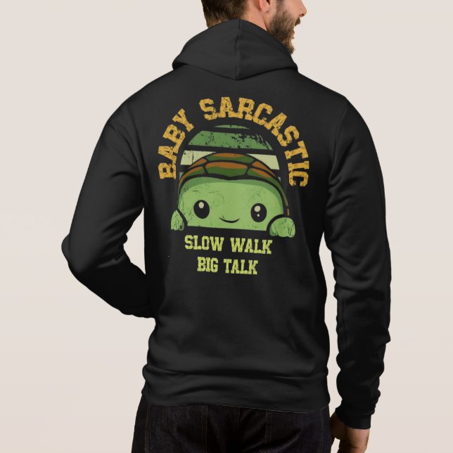Moletom Baby Sarcastic Vintage Turtle Graphic (Verso)