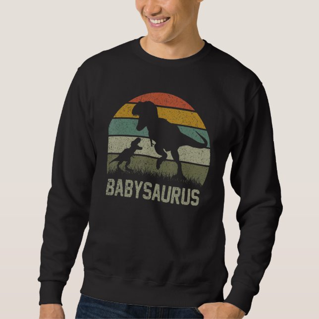 Moletom Baby Saurus T Rex Dinosaur Babysaurus Family Match (Frente)