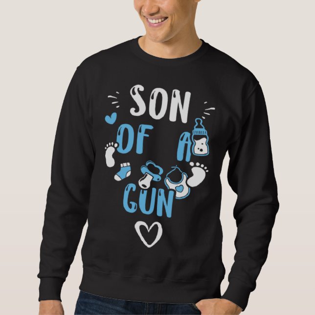 Moletom Baby Son of a Gun  Baby Boy Sayings (Frente)