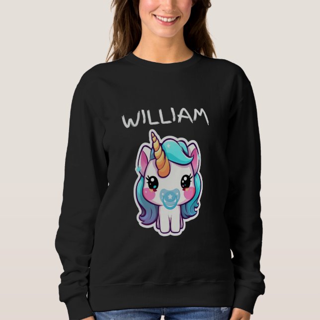 Moletom Baby Unicorn com Blue Pacifier Personalizado para  (Frente)