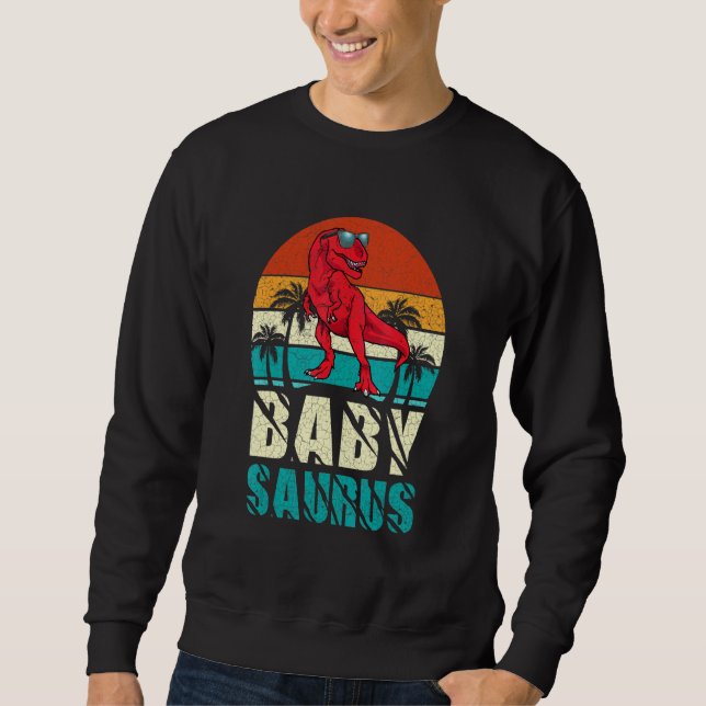 Moletom Babysaurus T Rex Dinossaur Bebê Saurus Matando Fam (Frente)
