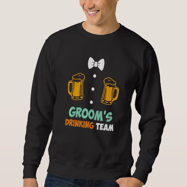 Moletom Bachelor party men team groom wedding (Frente)
