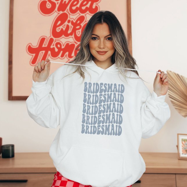 Moletom Bachelorette Azul Dusty Personalizado Boho (Criador carregado)