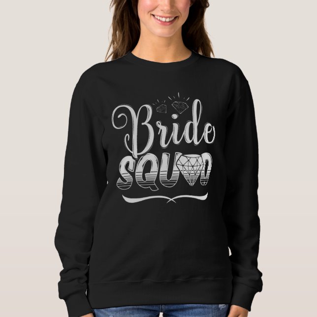 Moletom bachelorette party shirt Matching Bride Team squad (Frente)
