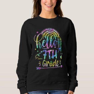Moletom Back To School Cute Hello 7th Grade Team Tie Dye T