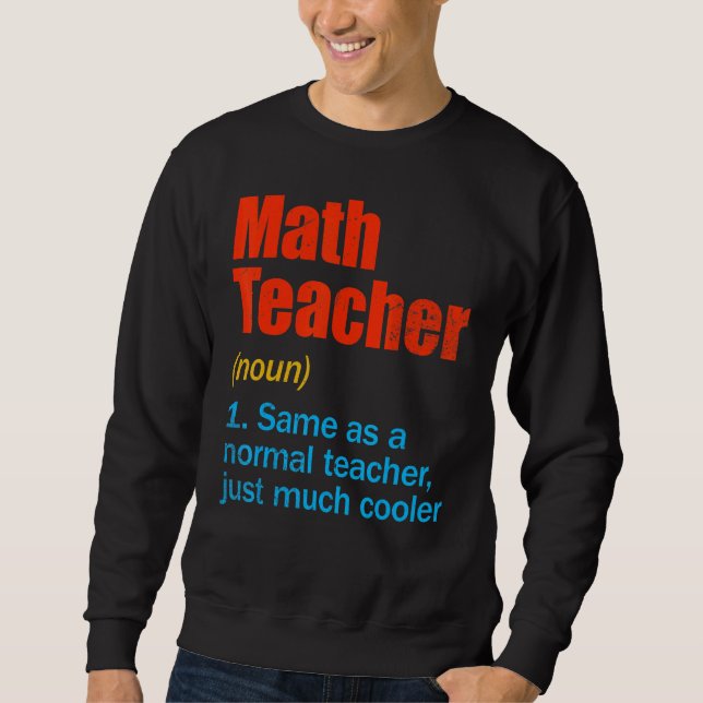 Moletom Back To School First Day Math Teacher Definition (Frente)