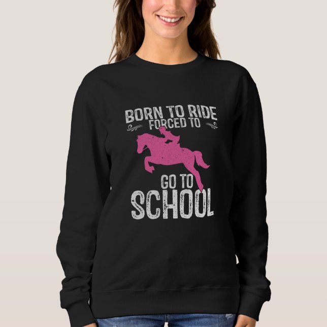 Moletom Back To School Horseback Riding Girl Horse (Frente)