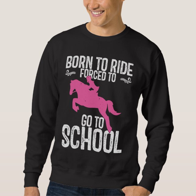 Moletom Back To School Horseback Riding Girl Horse (Frente)