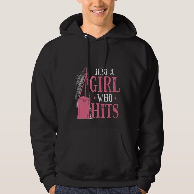 Moletom Backprint Just A Girl Who Hits Things Woman Boxing (Frente)