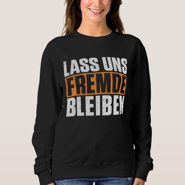 Moletom Backprint Let's stay strangers funny dark humor (Frente)