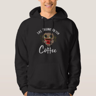 Moletom Backprint Life begins after coffee Life begins aft