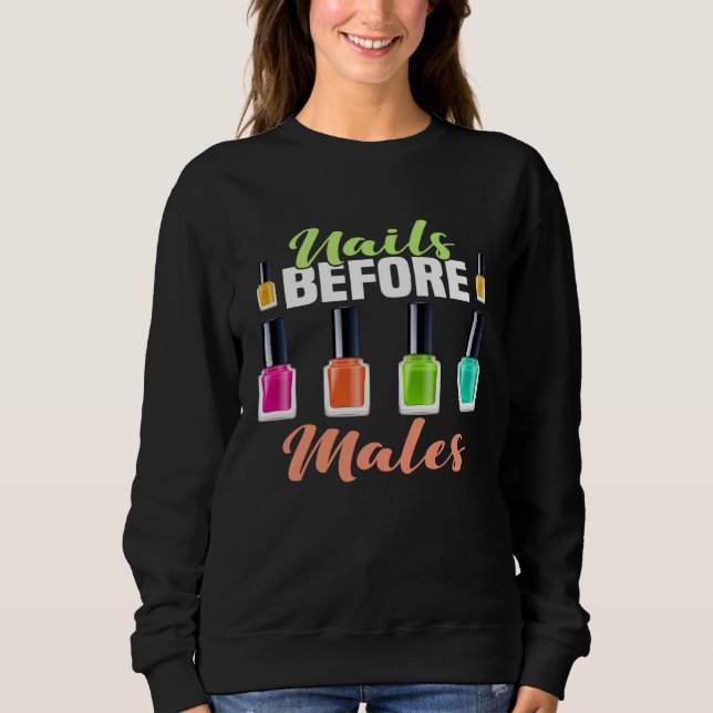 Moletom Backprint Nails before Males Feminism Nail Polish (Frente)