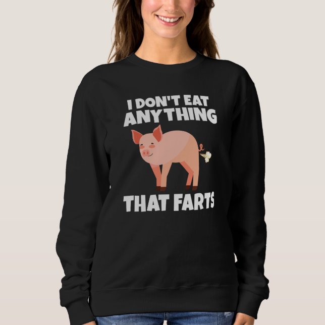 Moletom Backprint Não como nada que peida Vegetariano (Frente)