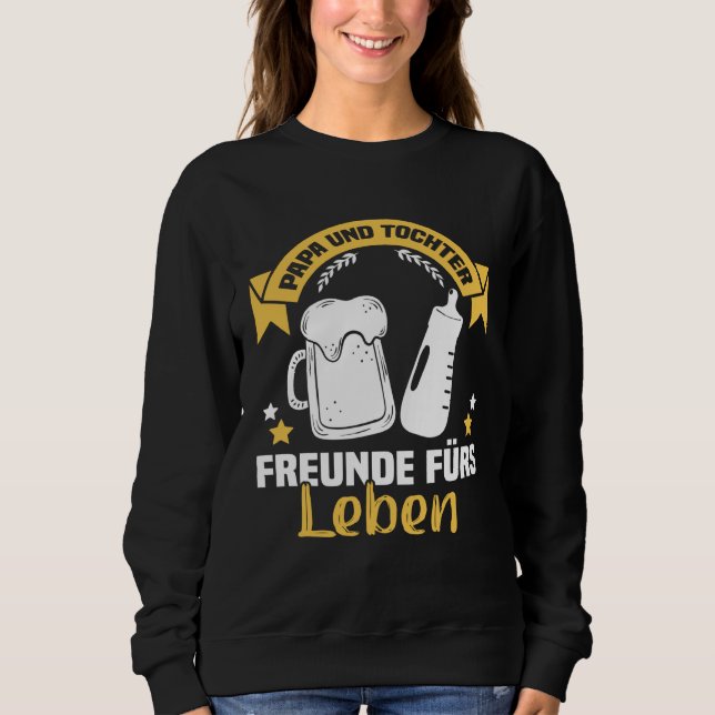 Moletom Backprint Papa und Tochter Freunde für Leben Germa (Frente)