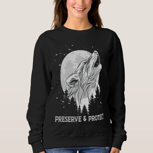 Moletom Backprint Preserve and Protect wolves and wolf pac (Frente)