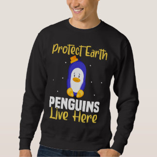 Moletom Backprint Protect Earth Penguins live here