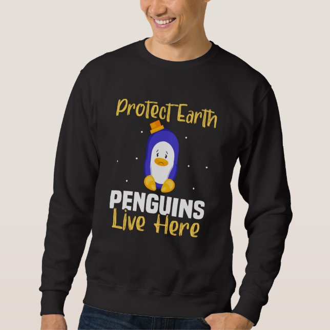 Moletom Backprint Protect Earth Penguins live here (Frente)