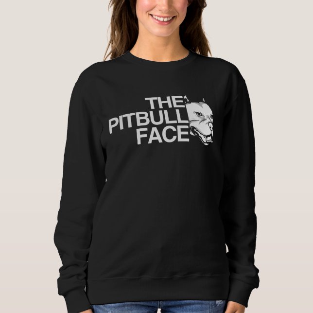 Moletom Backprint The Pitbull Face dog and dog owner (Frente)