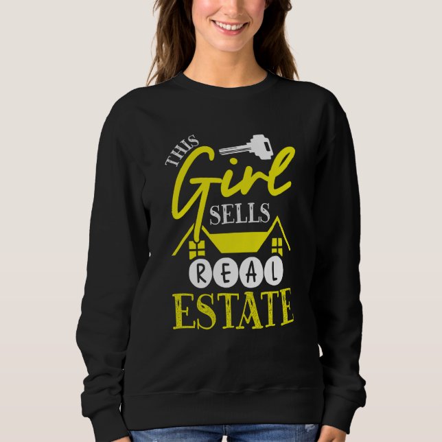 Moletom Backprint This Girl Sells Real Estate Realtor (Frente)
