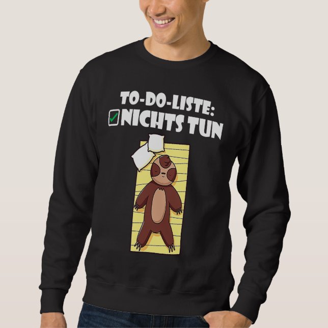 Moletom Backprint To Do List Do Nothing  Sloth (Frente)