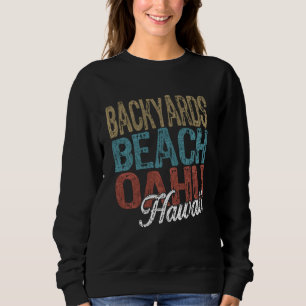 Moletom Backyards Beach OAHU Hawaii HIBISCUS E SCRIPT