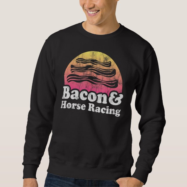 Moletom Bacon E Corrida De Cavalos (Frente)