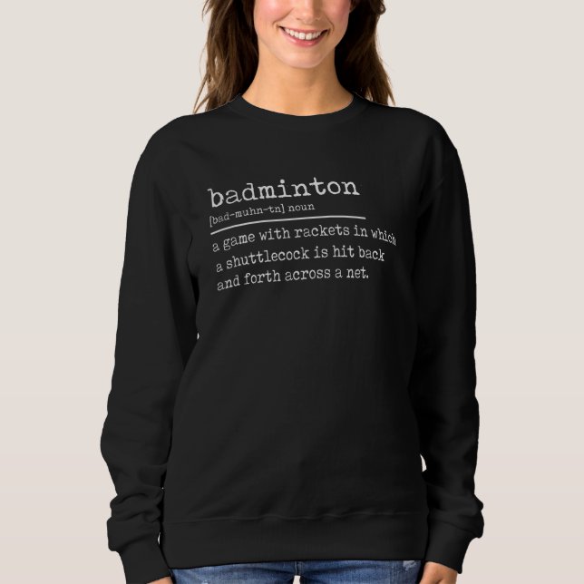 Moletom Badminton Noun Definition Shuttlecock Badminton Pl (Frente)