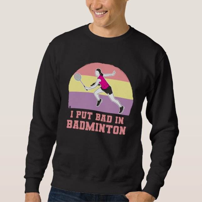 Moletom Badminton Racquet Sport Woman Girl Strokes (Frente)