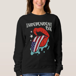 Moletom Bae Lábios Independentes Bandeira Dos EUA 4 De Jul