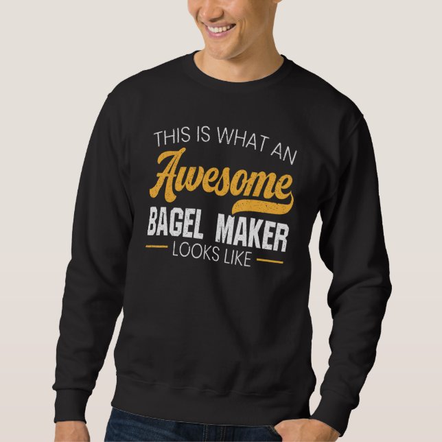 Moletom Bagel Maker Foodie Bread Bakery Comida Judeu Sésam (Frente)