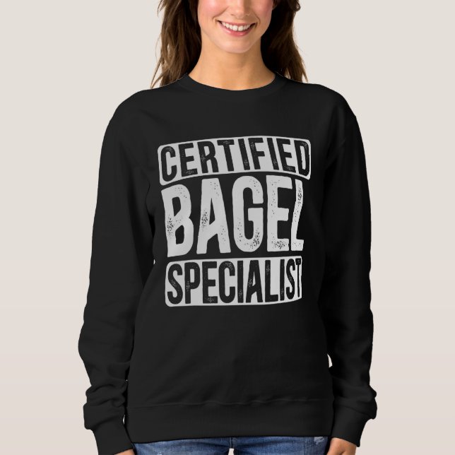 Moletom Bagel Specialist Foodie Bread Bakery Comida judia (Frente)