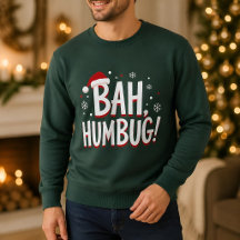 Bah Humbug Divertido Sarcástico Mal-Humorado Natal