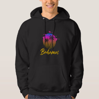 Moletom Bahamas Caribbean Retro Sunset Palm Tree Flamingo 