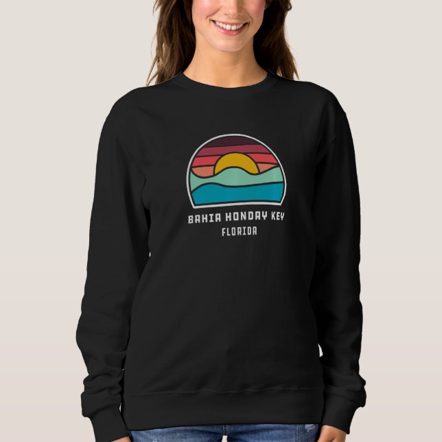 Moletom Bahia Honday Key Florida Cool Minimalist Ocean Wav (Frente)