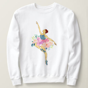 Moletom Bailarina Dançarina Flor Floral