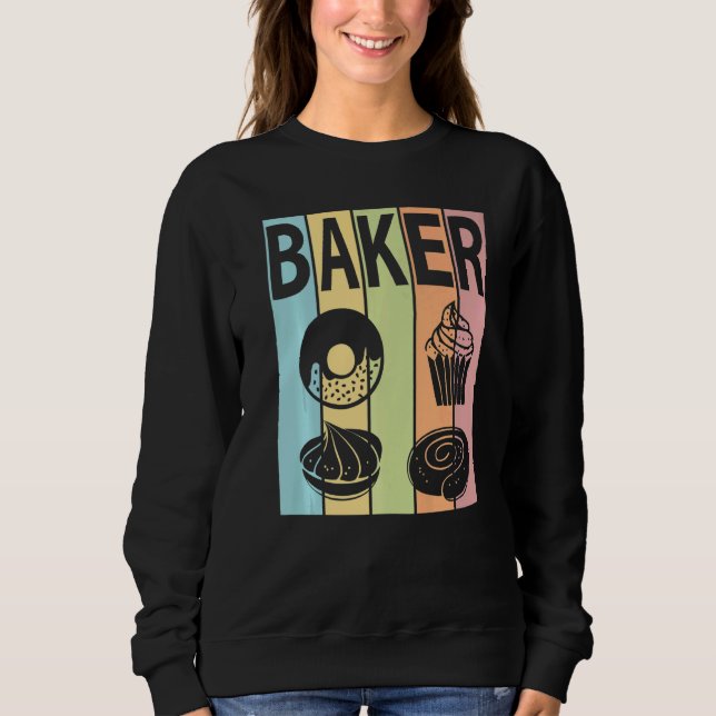 MOLETOM BAKER PASTEL COLORS DESSERTS PASTRY CHEF BAKING  T (Frente)