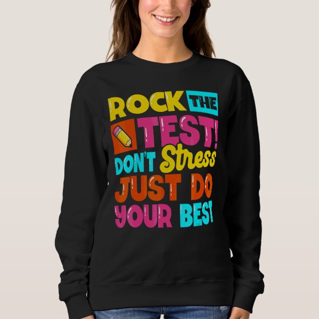 Moletom Balance o Dia da Prova Professor Dia da Prova Não  (Frente)