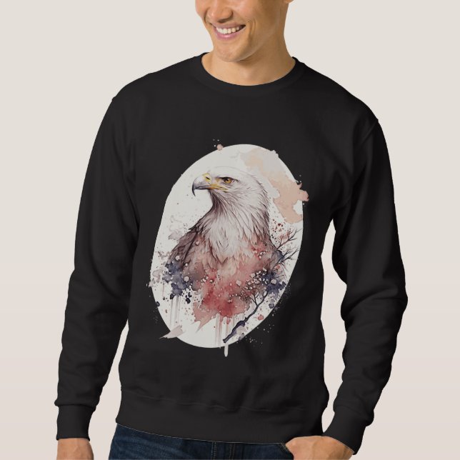 Moletom Bald Eagle Japanese Cherry Blossom Sakura Wildlife (Frente)