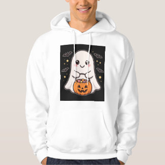 Moletom Balde de Doces de Abóbora de Fantasma Fofo